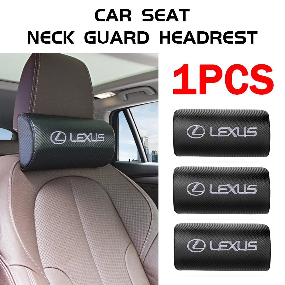 

1PCS Car Neck Pillow Pu Leather Headrest Head Support Neck Protector for Lexus CT200h F Sport LX GX ES LS RX450h RX400h IS300h