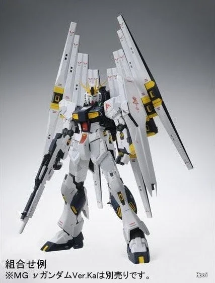 Фото В наличии Оригинальная сборная модель BANDAI MG 1/100 RX-93 ν Gundam Ver.Ka, коллекционный предмет, подарок на день рождения №5