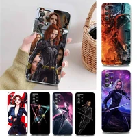 sexy cool black widow clear phone case for samsung a71 a72 a73 a01 a11 a12 a13 a22 a23 a31 a32 a41 a51 a52 a53 4g 5g case