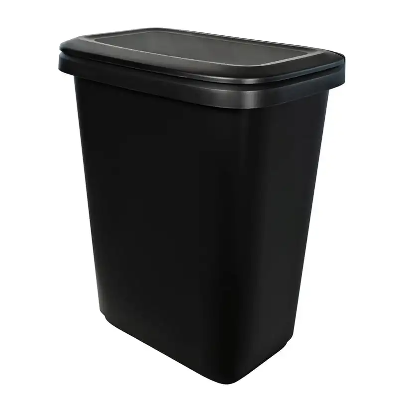 

gal Dual Function XL Plastic Divided Kitchen Trash Can, Black