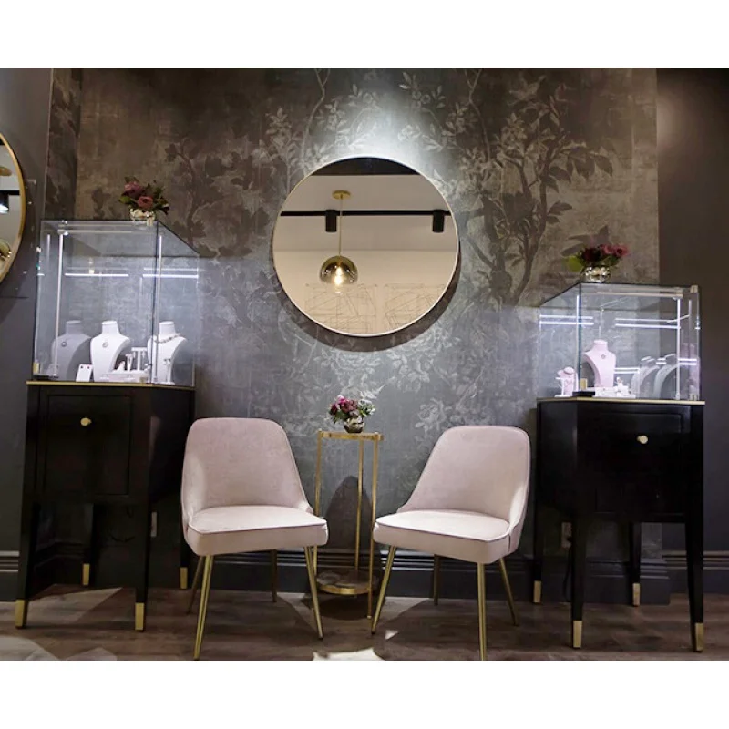 На заказ высококачественный ювелирный магазин стеклянный прилавок фиксируемое