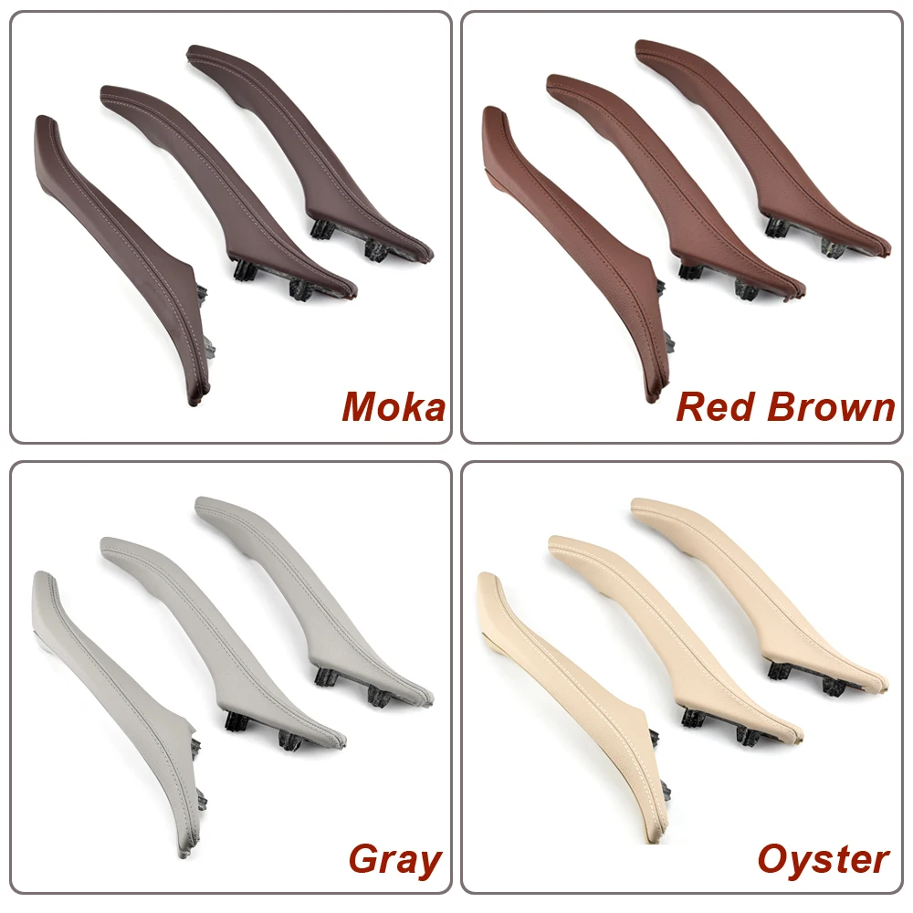 

Car Left Right Interior Panel Pull Handle Leather Interior Door Panel Pull Handle Trim Cover for BMW 5 series F10 F18 2010-2017