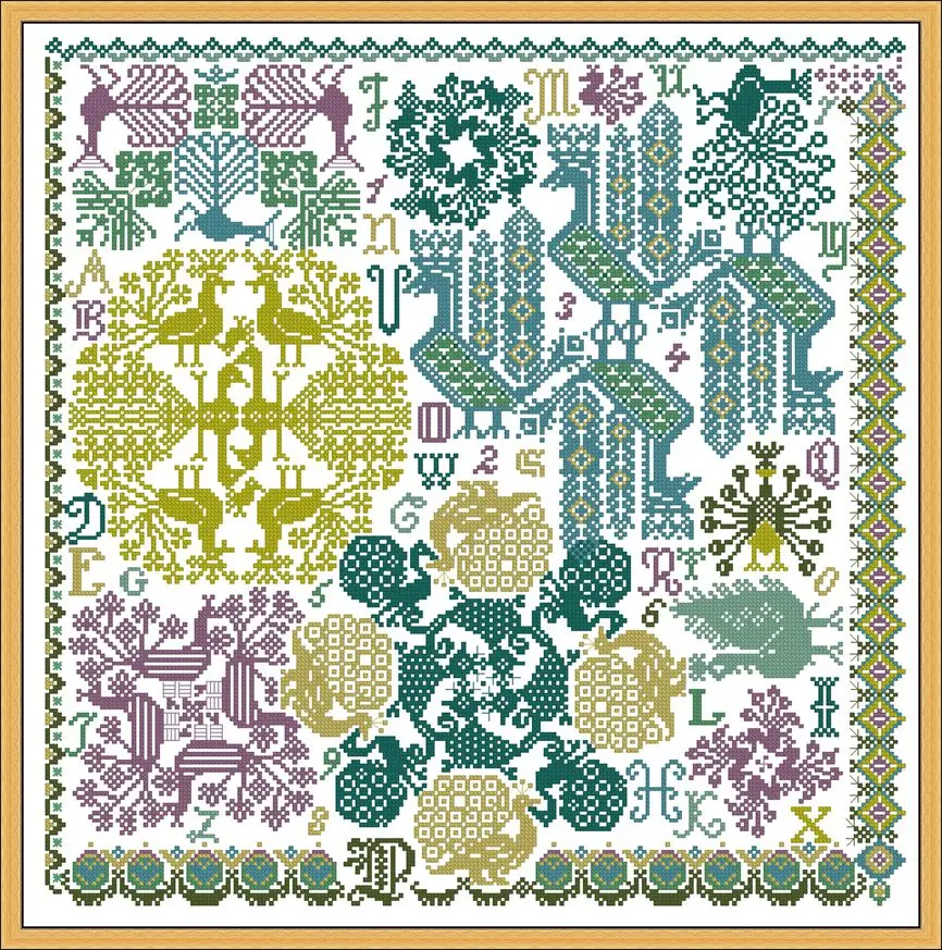 Набор для вышивки крестом 14CT набор на холсте ремесло-21 красочная головоломка