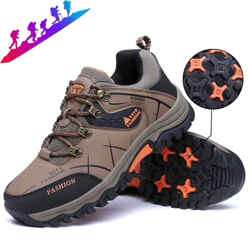 

Походная обувь мужские зимние ботинки для альпинизма и треккинга высококачественные уличные модные повседневные снежные ботинки кроссовк...