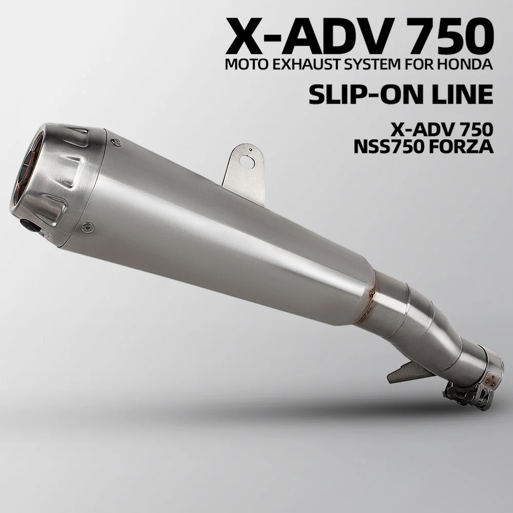 Фото Выхлопная система X-ADV для Honda ADV750 FORZA750 NSS750 Forza/NSS 750 2017-2024, комплект мотоциклетных глушителей, накладная труба-выхлоп №1