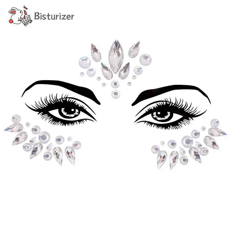 Eyes Face Makeup Temporary Tattoo Self Adhesive Beauty Butterfly Jewels Stickers Festival Body Art Decorations Nail