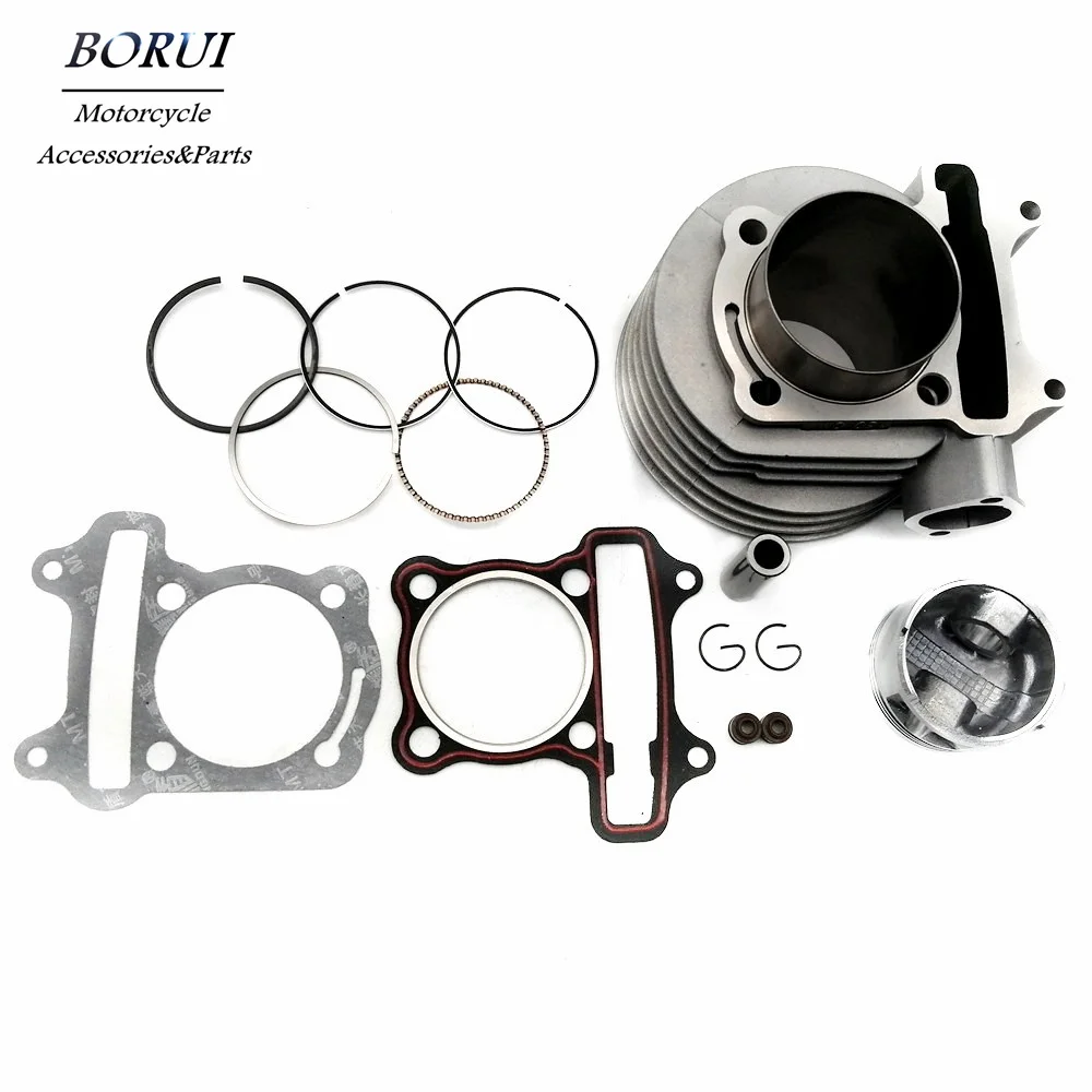 Motorcycle Performance Parts 57.4mm Engine Cylinder Kit Piston Ring Set For GY6 150CC Moped Scooter ATV Quad Buggy Pit Bike