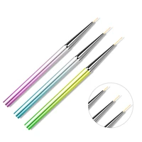 3 pcsset gradient metal nail drawing pen for manicure fashion nylon nails art brush tools for diy decoration