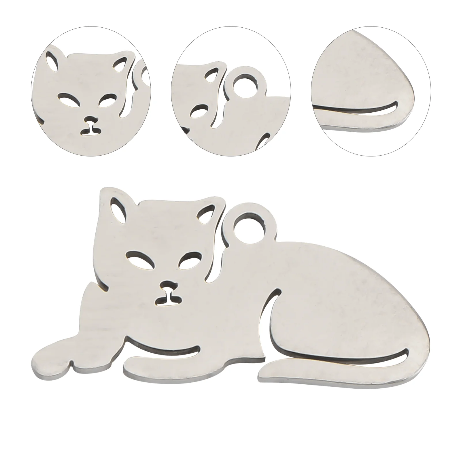 

Jewelry Pendant Charms Diy Metal Making Necklace Cat Charm Supplies Animal Pendants Accessories Cate Kitten