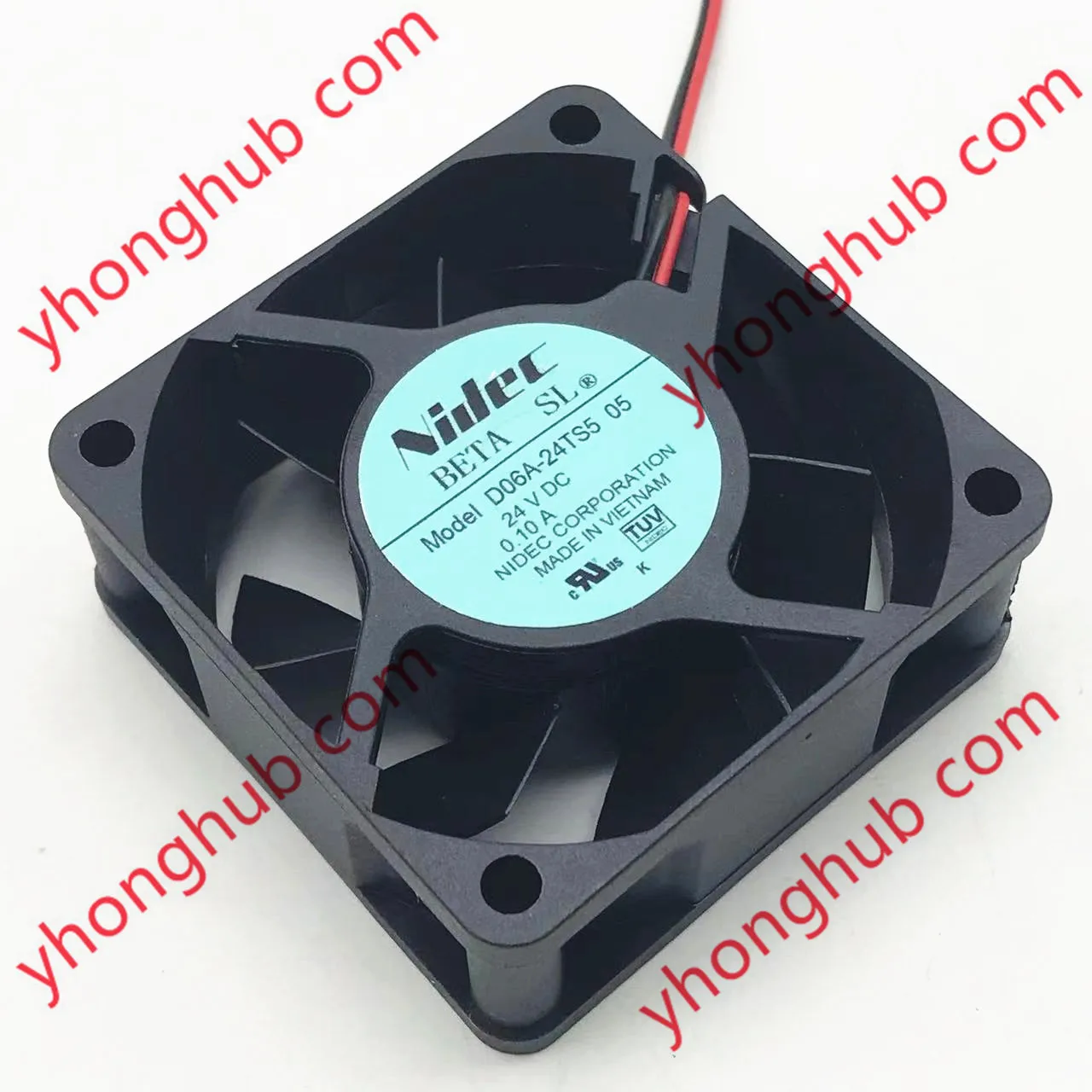 Фото Двухпроводной Вентилятор охлаждения сервера Nidec D06A-24TS5 05 DC 24V 0.10A 60x60x25 мм №1