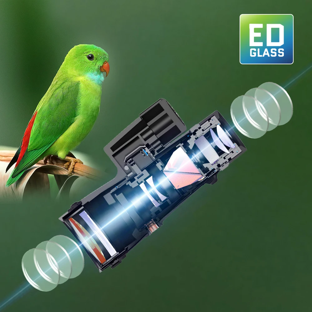 APEXEL 12X50 Telescope ED Monocular BAK4 Prism Phase Correction Coated Powerful Monoculars for Hunting Hiking Traveling Tourism