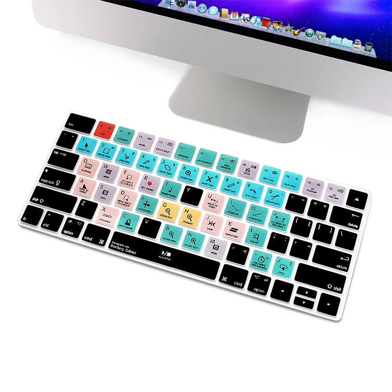 Steinberg Cubase Functional Hot key Keyboard Covers Silicone Keypad Skin Protective Film For Apple Magic MLA22B/A US Version