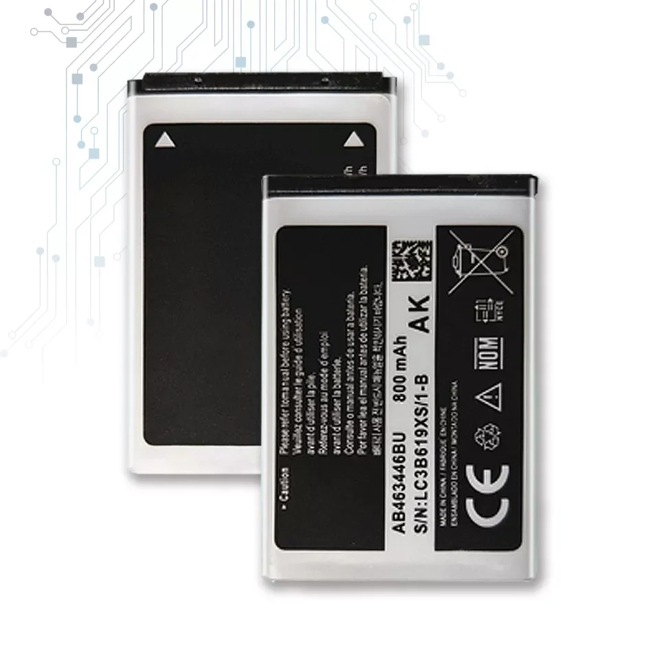 

2023New Battery for Samsung GT-C3010/C3011/C3520/E1080/E1150/E1272/SGH-E250/E900/M620/X160/X200/X210 (AB463446BU/AB553446BU/AB04