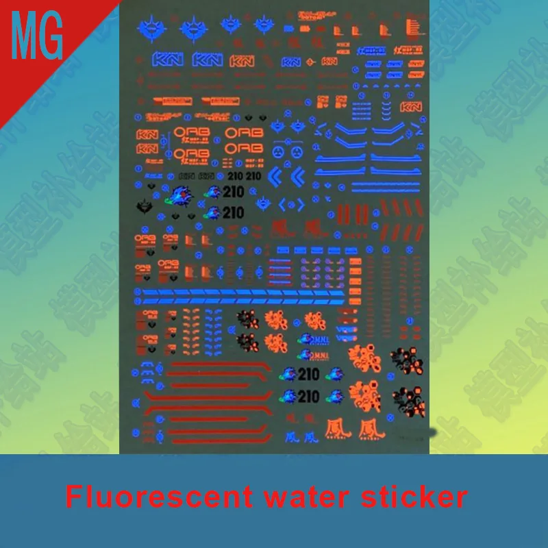 

Gundam Model Fluorescent Water Sticker MG 1/100 HD RM Red Assault Phoenix Equipment 2.0 Special Stickers Hobby Building Tools