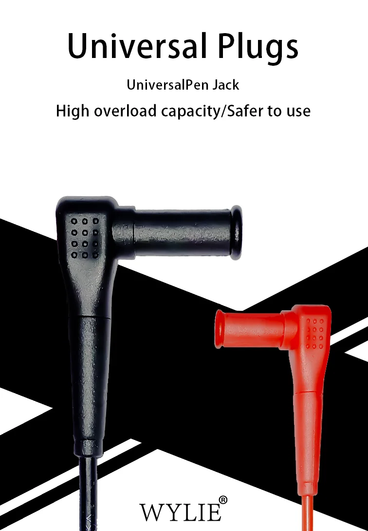 Фото Измерительные провода WYLIE BT-22 для мультиметра, 1000В 20А, устойчивые к высокому напряжению, сменные игольчатые щупы для тестирования электронных цепей. №3