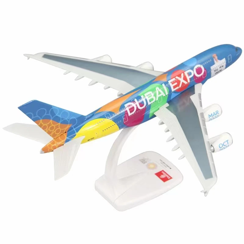 

NEW 28cm Scale 1:250 Plastic DUBAI EXPO Airbus 380 A380 Airlines Airways Aircraft DIY Assembled Assembly airplane model Plane