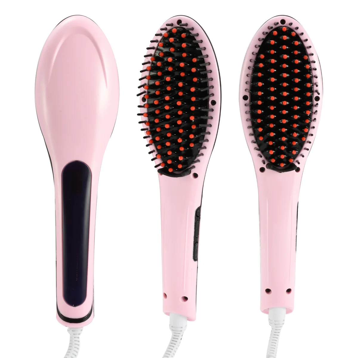 

Digital Electric Hair Straightener Brush Comb Detangling Straightening Irons Hair Brush US/AU/UK Plug