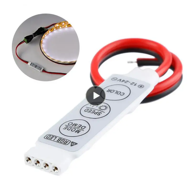 

Mini Led Dimmer Controller 3 Keys Single Color Ultra Thin DC12V-24V Led Strip Load Current L42 * W12 * H3mm For LED Light Lamp