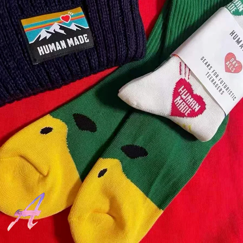 HUMAN MADE Socks Men Women Cotton Duck Print Keep Warm Long Tube Human Made Pile Socks