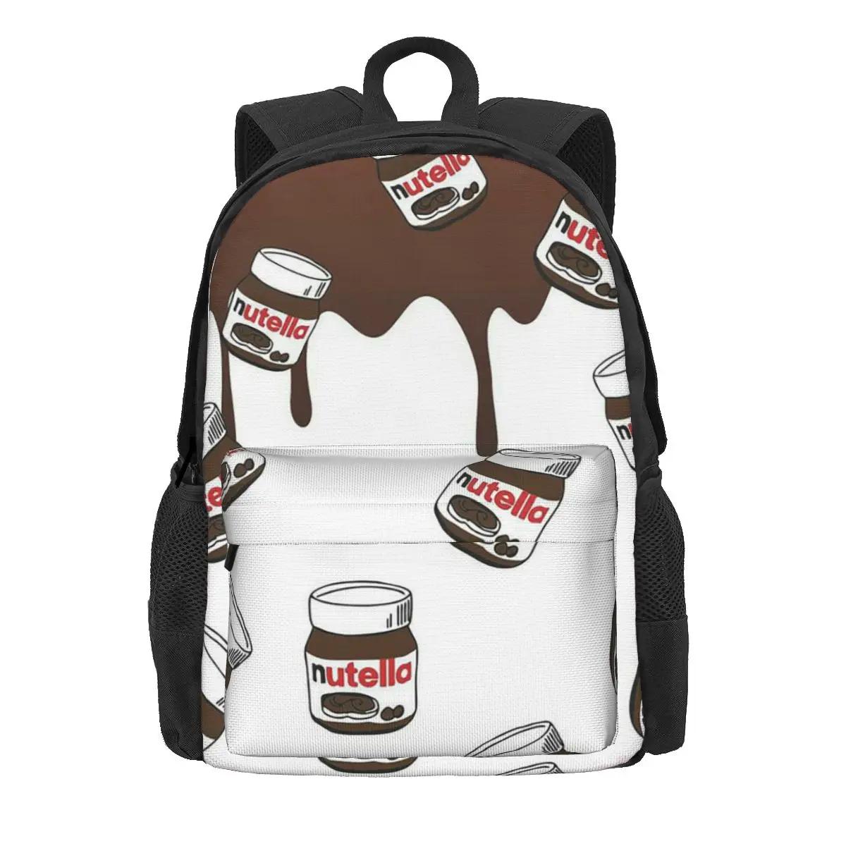 

Foods Cartoon Nutella Women Backpack Mochila Fashion Children School Bag Choloate Lover Rucksack Kids Waterproof Travel Rucksack