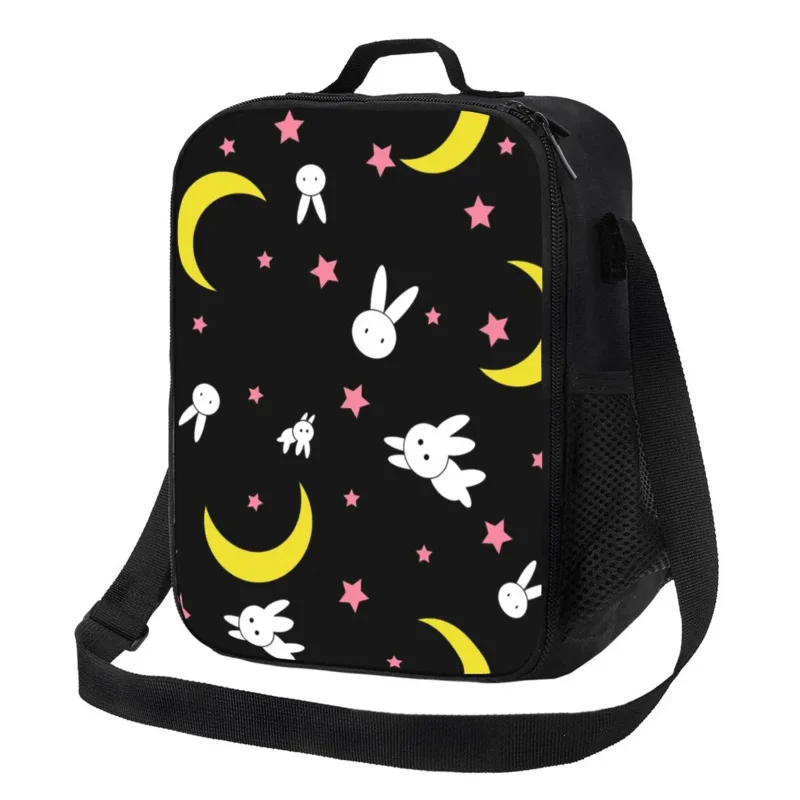 

Moon Pattern Insulated Lunch Bag for Women Kawaii Japanese Anime Thermal Cooler Lunch Box Office Picnic Travel