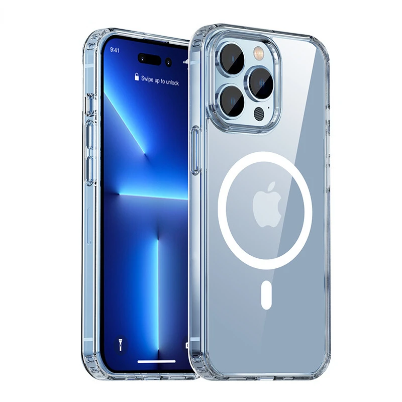 

Ultra Clear Magnetic Circle Magsafing Case For iPhone 14 13 12 11 Pro Max Mini XS XR 7 8 Plus SE iPhone Magnetic Macsafe Cases