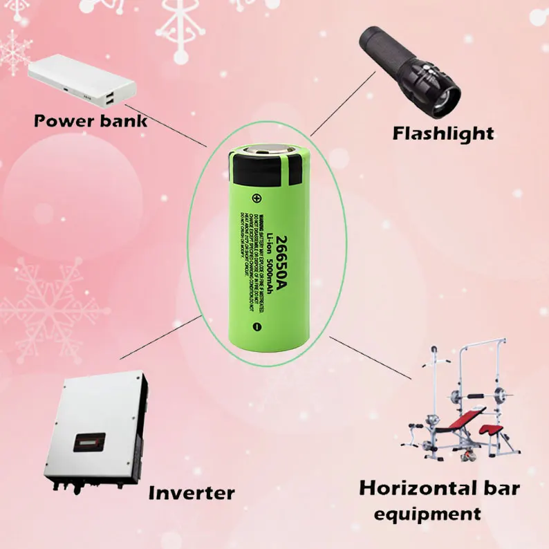 

100% original 26650 20A power rechargeable lithium battery 26650A, 3.7V 5100mA. suitable for flashlight