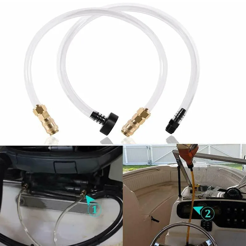 

ESUYA Oil Filler Hose Bridge Tube Kit Compatible with Seastar Hydraulic Steering System Boat Bleeder Hose Marine Accessories