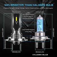 2pcs csp h7 led headlight replace xenon hilow kit bulbs beam 6000k canbus error free leds csp flip chips 360 degrees 12v 24v