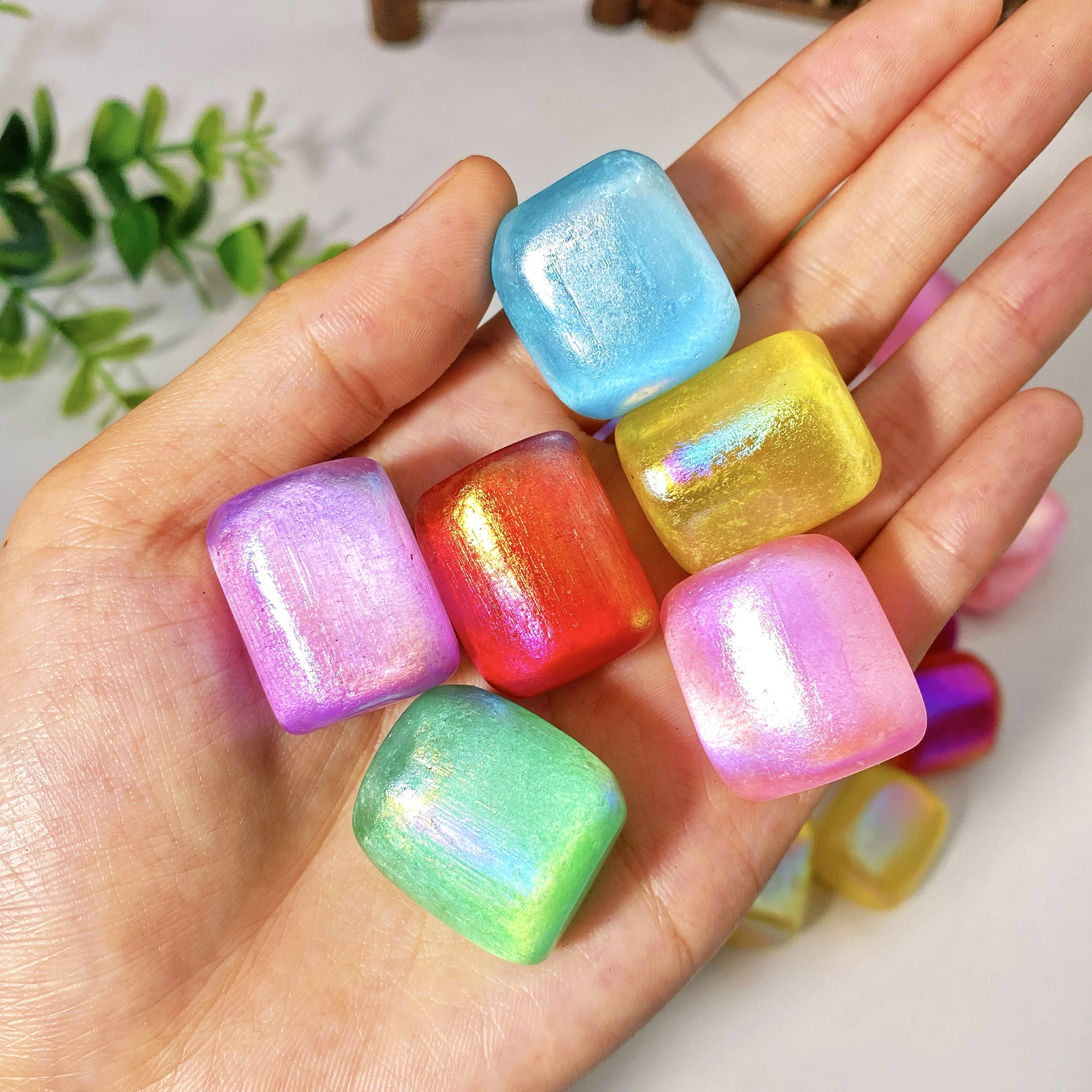 1-5 Шт. Аура Селенит Камни Кристаллы Целебные Минералы Драгоценный Камень