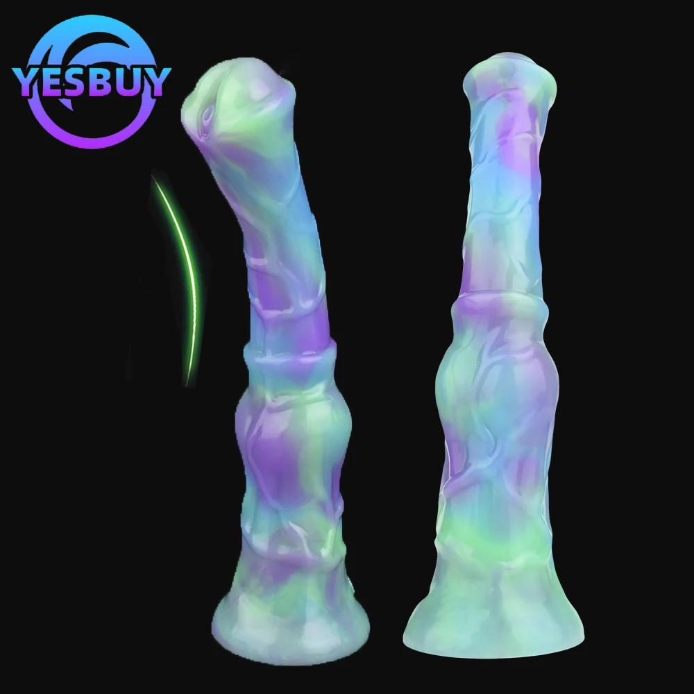 Силиконовый фаллоимитатор YESBUY в виде лошади на присоске анальная секс-игрушка