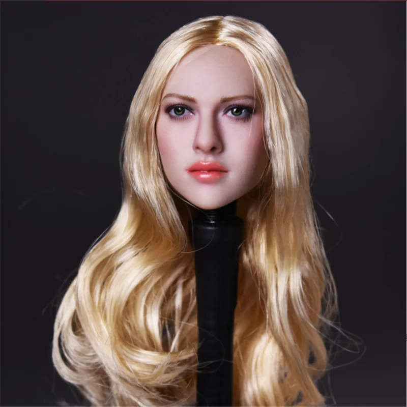 Игрушки KIMI KT004/масштаб 5 1:6, модель женщины, девочки, блунди, крупные волнистые, длинные, вьющиеся волосы, голова, лепка, женщина для 12-дюймовой экшн-фигурки