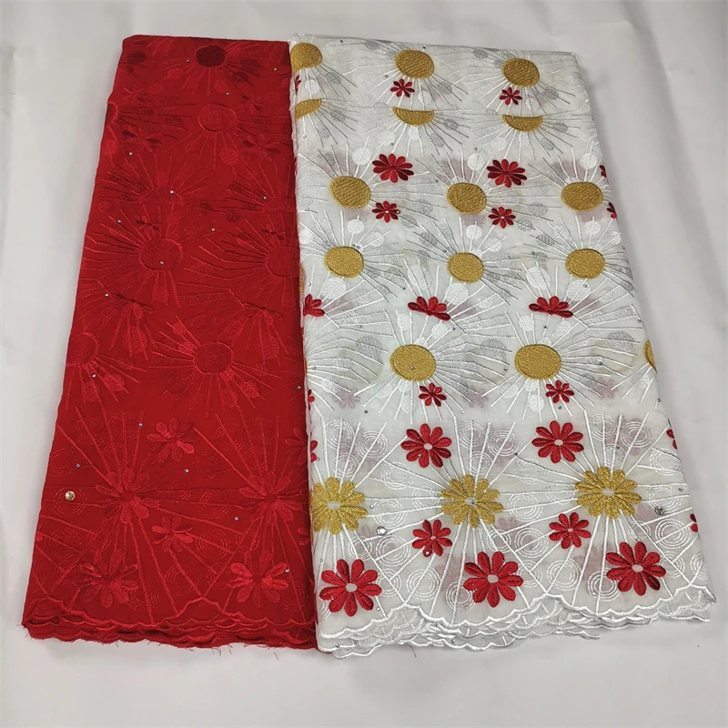 

Швейцарская кружевная ткань 2022, тяжелая вышивка бисером, африканские кружевные ткани, 100% хлопок, сухая кружевная швейцарская вуаль, кружево...
