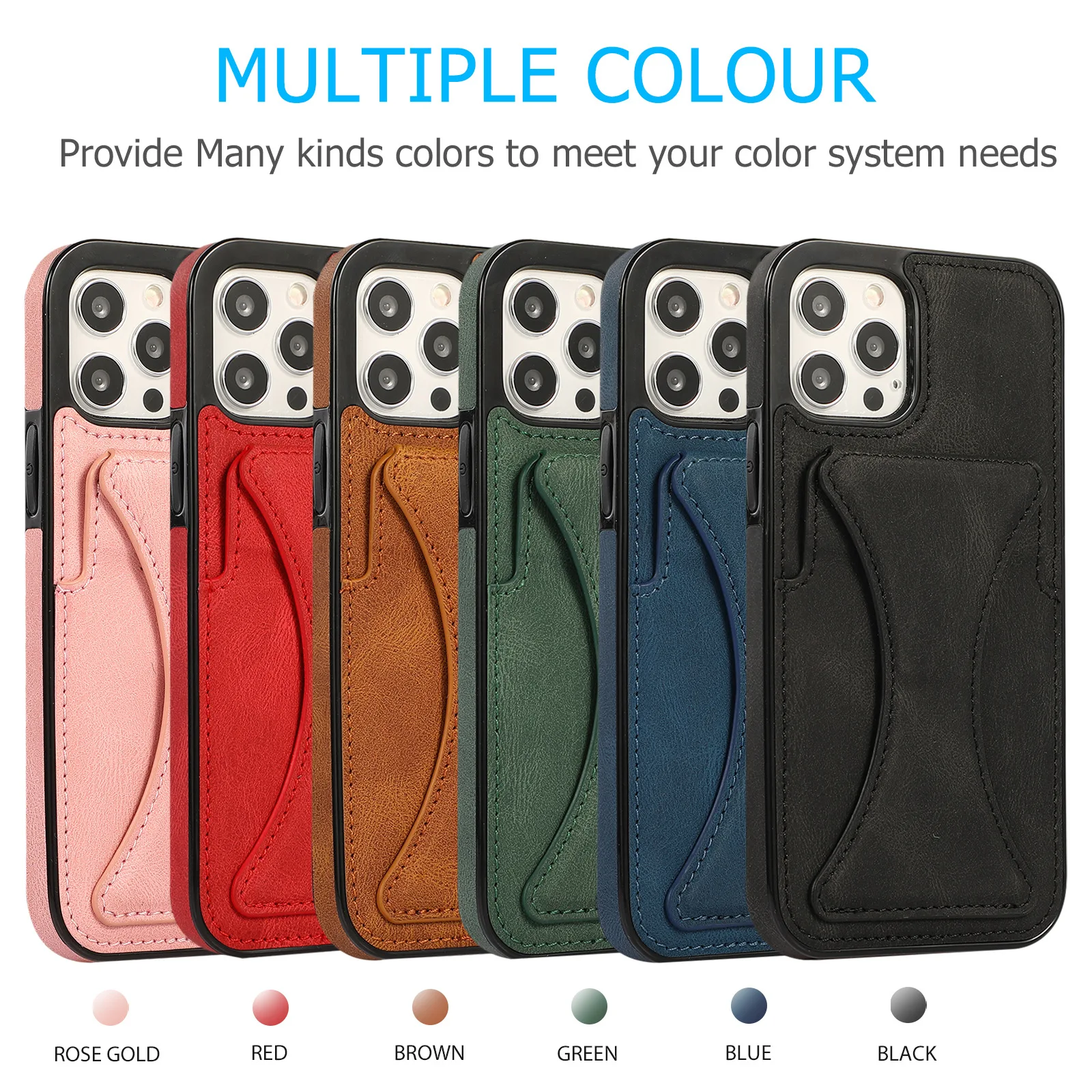 Роскошный чехол с держателем для карт Iphone 13 Pro Max 12 Mini кожаный 8 Plus Xs Металлическая