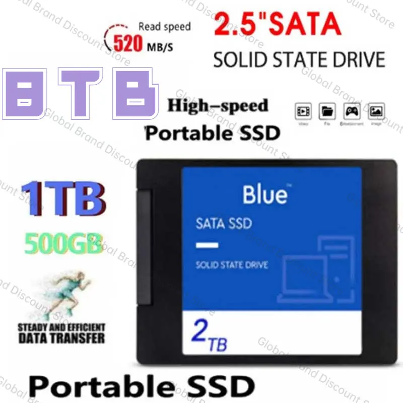 

Portable SSD 2.5Inch 512GB 1TB Sata III Hard Drive For Laptop Micco Computer Desktop 2TB Internal ssd 4tb Solid State Hard Disk