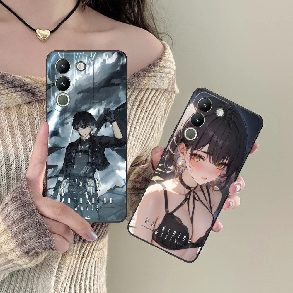 Wuthering волны Rover мобильный телефон фотоэлемент для VIVO Y95 Y93 Y31 Y20 V19 V17 V15 Pro X60 NEX черный