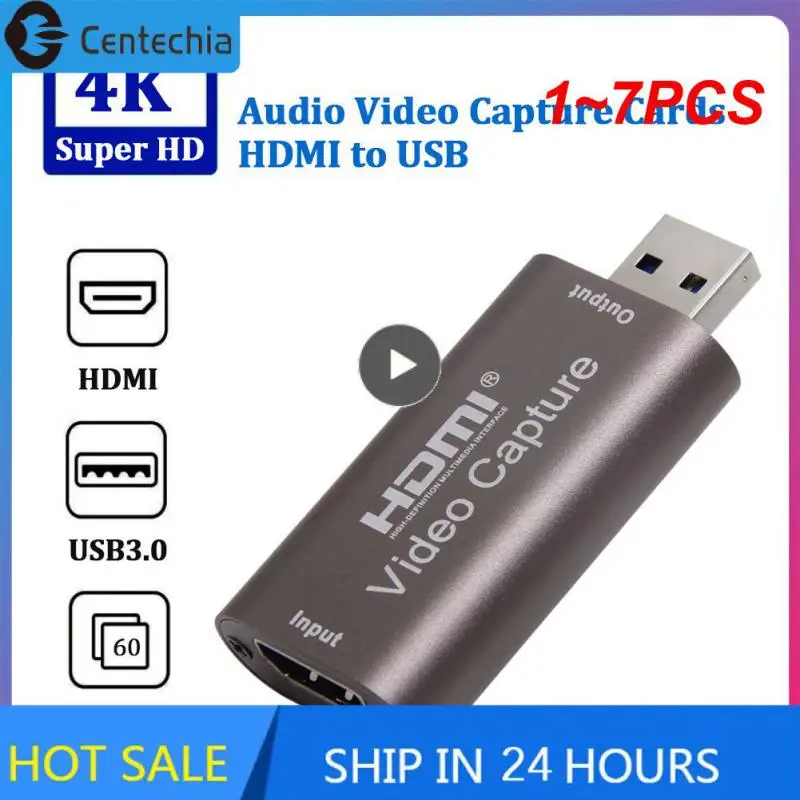 

1~7PCS Audio Video Capture Card 4K 1080P HDMI-compatible USB 3.0 Record to DSLR Camcorder Action Cam for Gaming Streaming