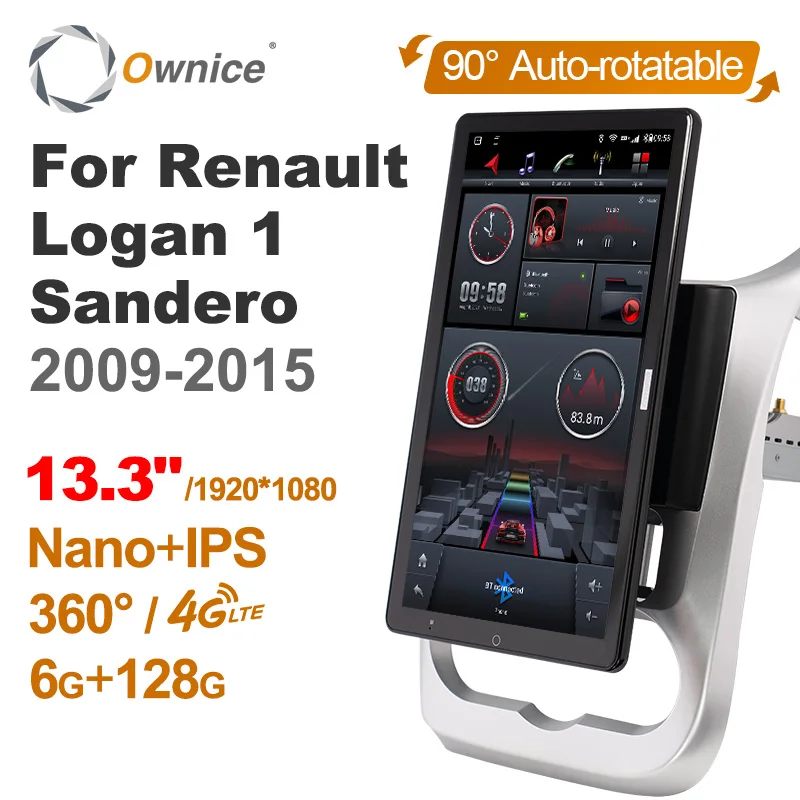 

TS10 Android 10.0 Ownice Car Radio Auto for Renault Logan 1 Sandero Lada Largus Lergus Dacia Duster 13.3" No DVD Nano 1920*1080
