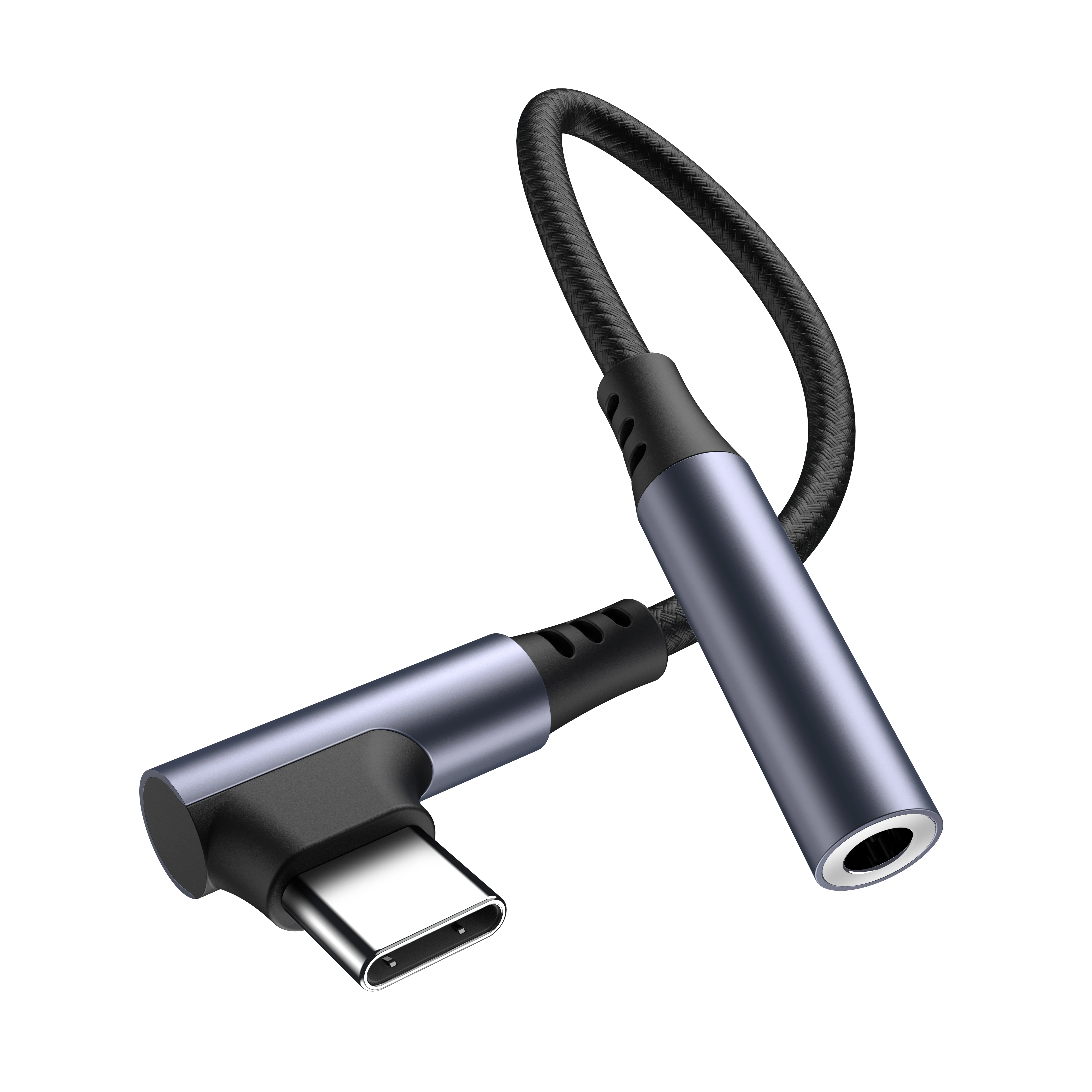 Фото L-образный адаптер для наушников типа C на разъем 3,5 мм, USB-C, аудиокабель 3,5 мм, конвертер для Ipad Iphone 16, Samsung Huawei Xiaomi Google №1