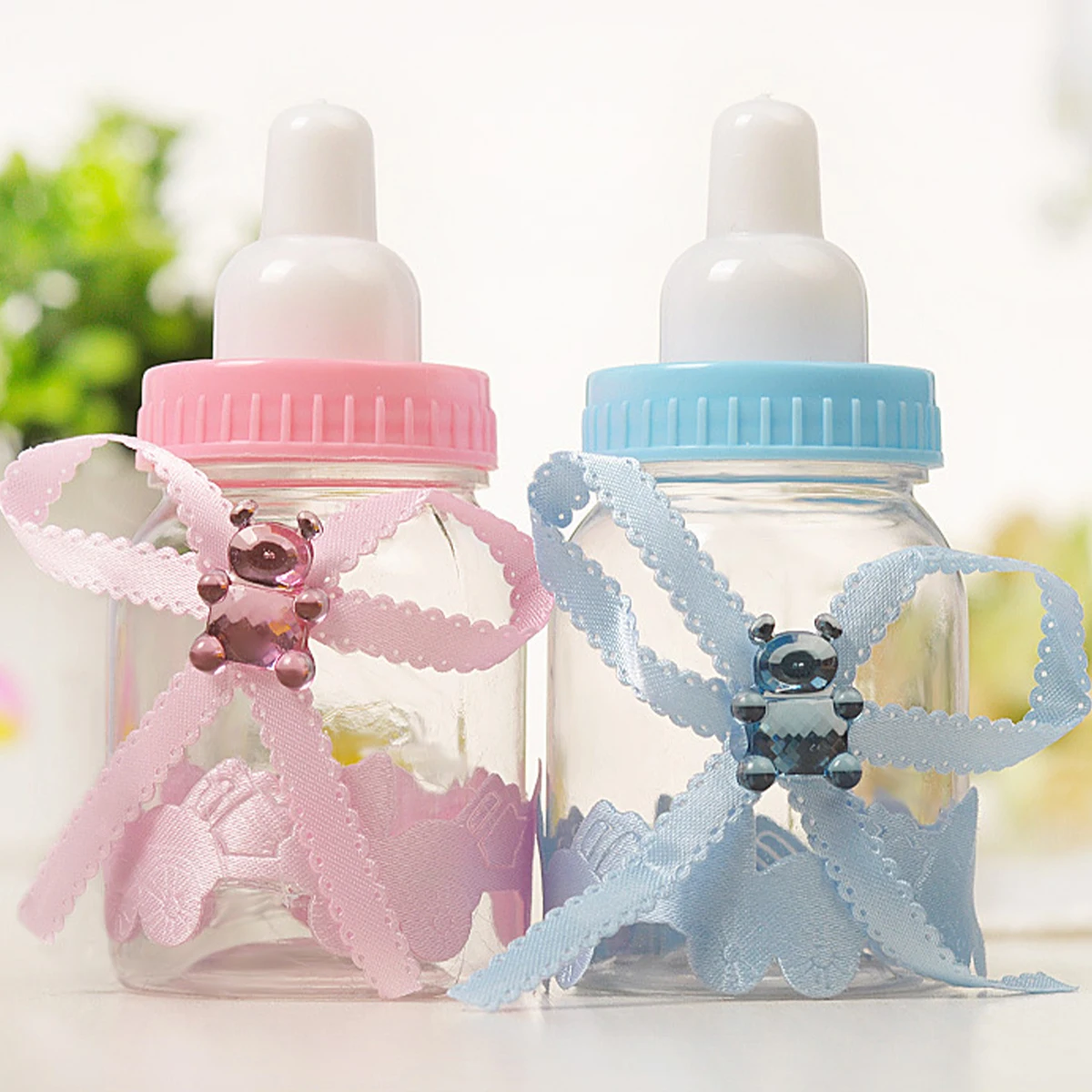 

Baby Shower Bottle Candy Box Creative Baby Candy Bottle Transparent Plastic Baby Bottle Candy Box Gift for Wedding Baby Shower