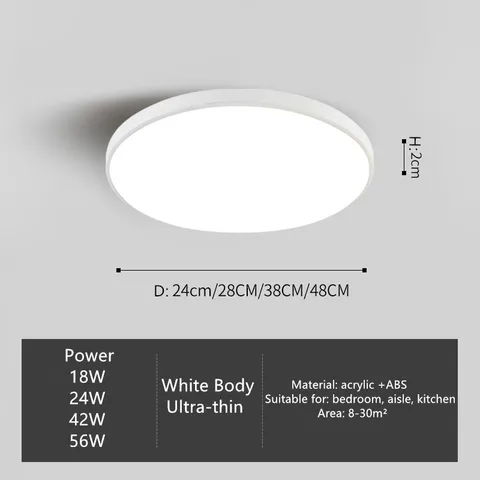 Светодиодный Потолочные светильники для комнаты 18 Вт, 24 Вт, 42 Вт, 56 Вт, холодный белый цвет, 6500K, искусственные светильники, потолочные светильники для гостиной, освещение