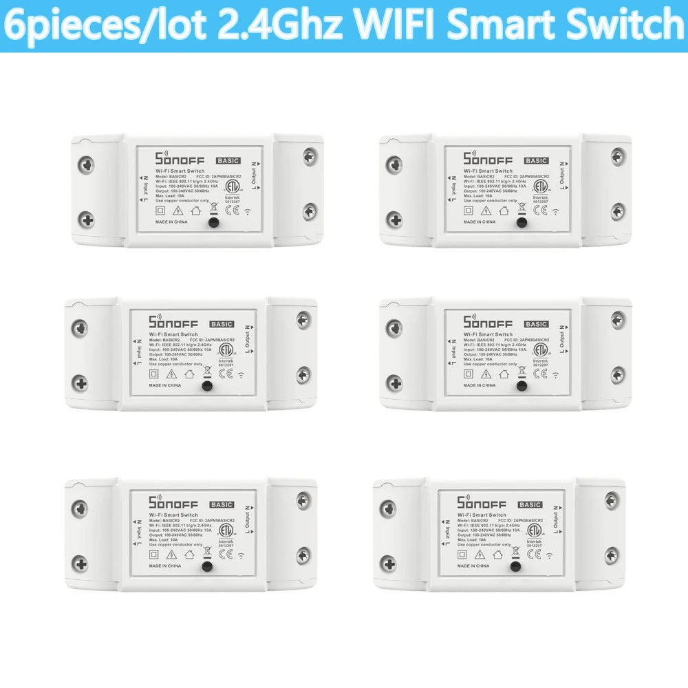 

Умный выключатель Sonoff Basic R2 Inteligente с поддержкой Wi-Fi
