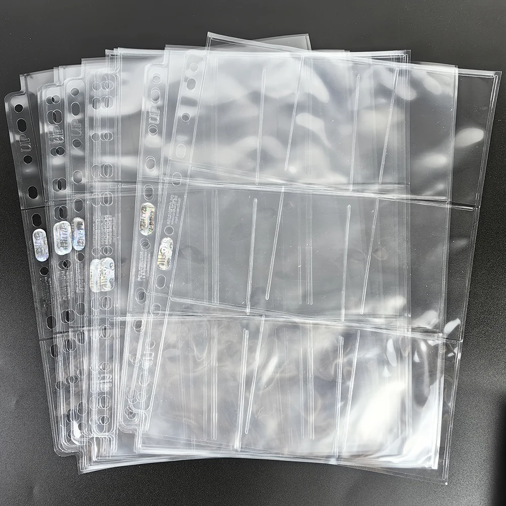 Платиновая серия Trading 9 ячеек прозрачный лист для карт 11 отверстий прозрачные