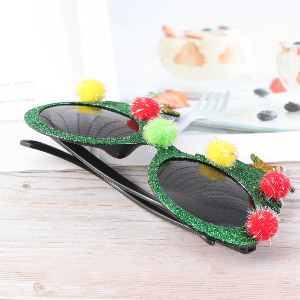 

Christmas Glasses Tree Eyeglassesparty Eyewear Frame Novelty Eyeglass Cosplay Prop Costume Holiday Santa