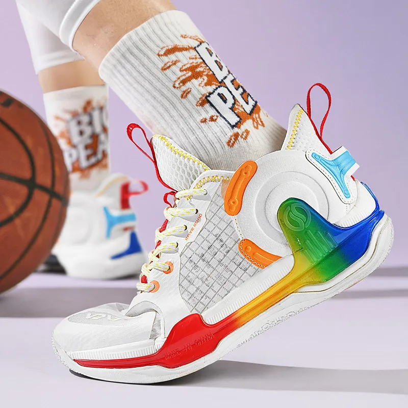 Professional Unisex Basketball Shoes Men Design Cool Sport Shoes Wearable Training Basketball Boots Men Women High Top Sneakers