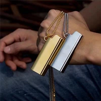 creative hip hop rap lighter case can be inserted into a lighter pendant chain necklace accessories gift for men free shipping