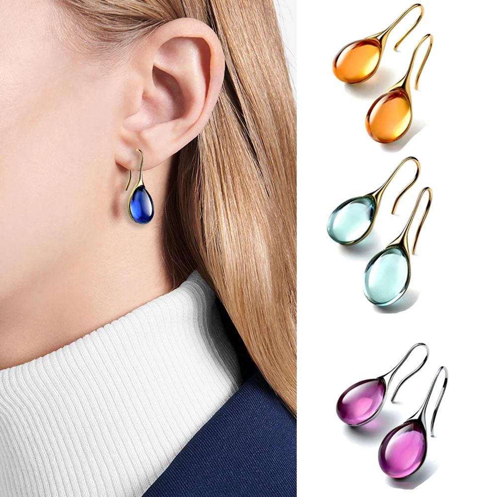 

2022 Exquisite Fashion Drop Shaped Pendant Earrings Crystal Jewelry Suitable For Women Wedding Engagement Party Earrings Gifts