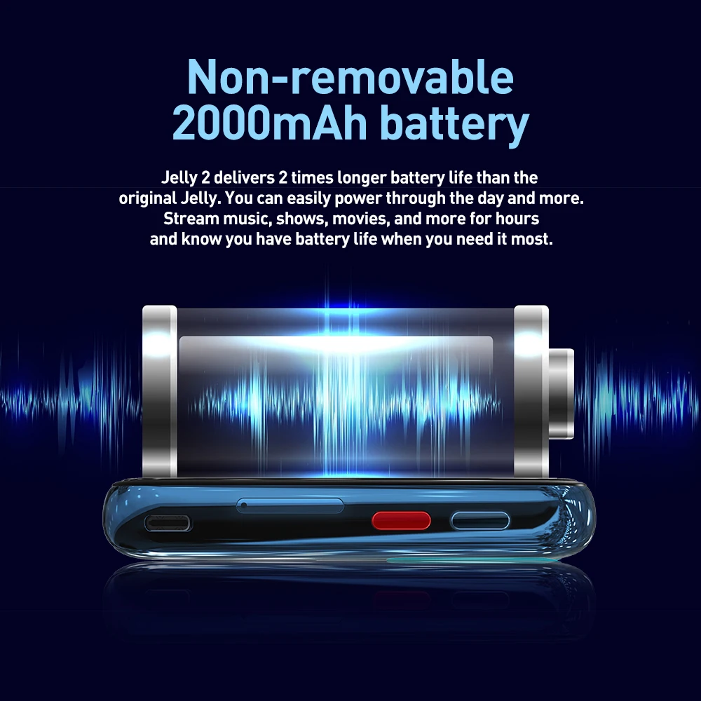 Unihertz Jelly 2 Mini Android 10 Cellphone 6GB 128GB 4G Mobile Phone Octa Core Helio P60 Smartphone 16MP Camera 2000mAh Dual SIM