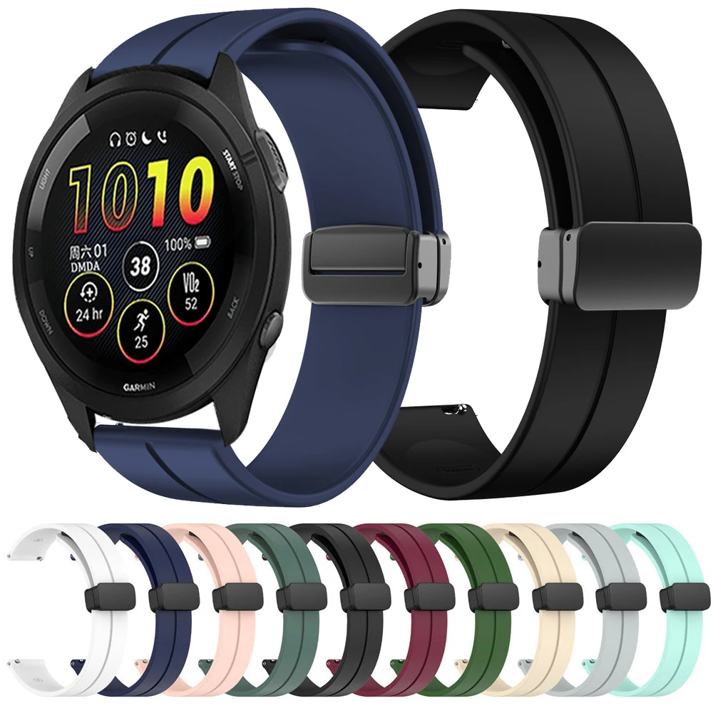 Ремешок силиконовый для смарт-часов Garmin Vivoactive 4 5 3/Venu3 2 Plus Forerunner 265 255 245 20 мм 22