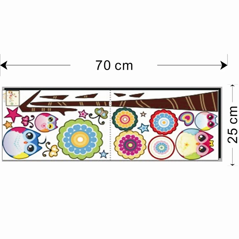 Милые наклейки на стену с цветочным деревом для детской комнаты спальни